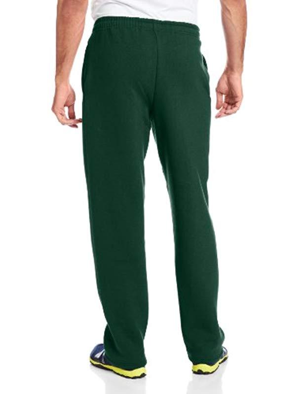Russell Athletic Fleece Dri-power Open Bottom Sweatpants With Pockets, Dark Green, 4x-large for