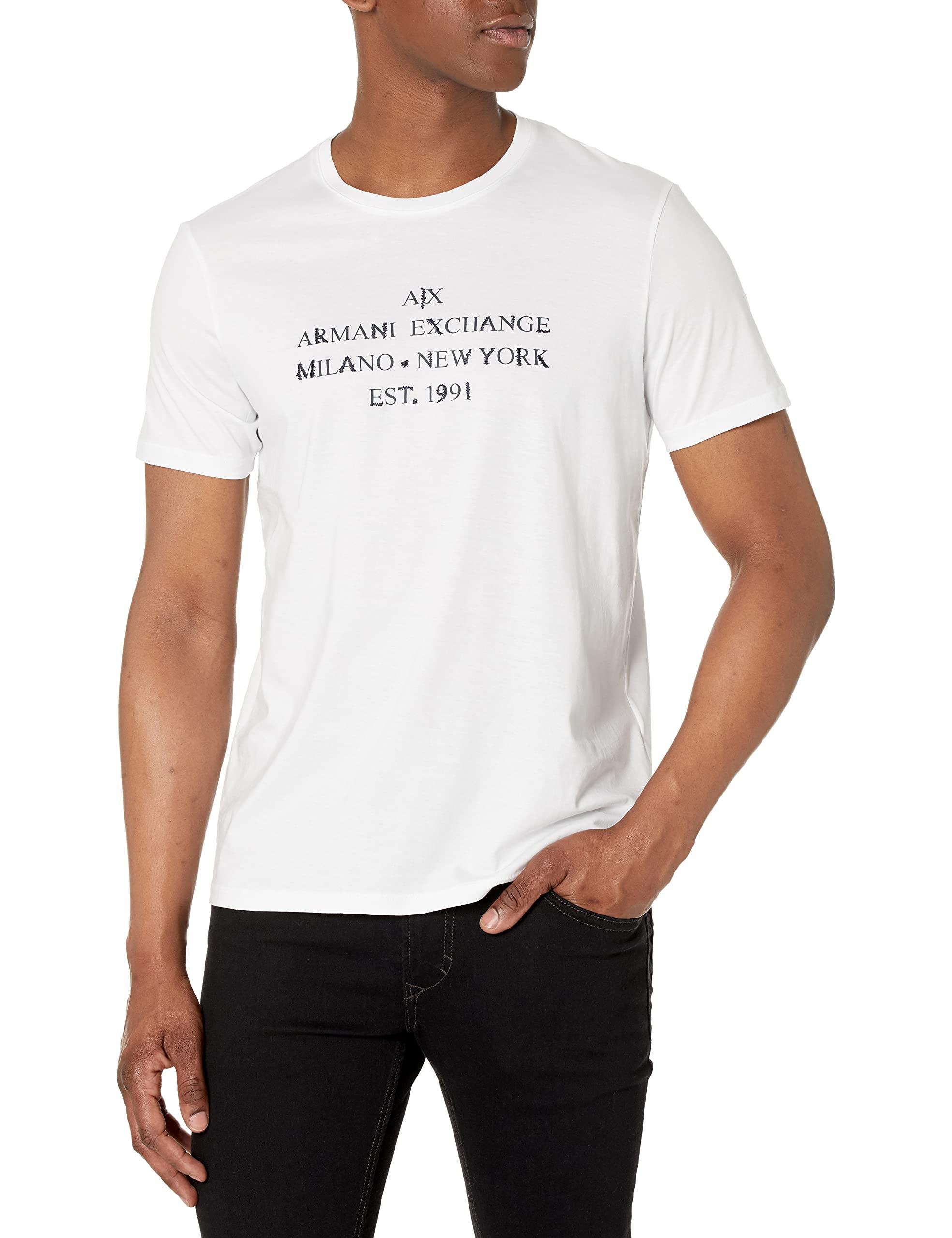 Armani Exchange | Pim Cotton Jersery Short Sleeve Slim Fit T-shirt in White  for Men | Lyst