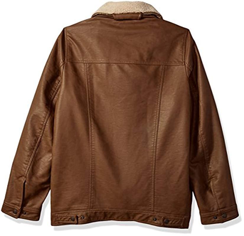 levi's leather sherpa trucker jacket