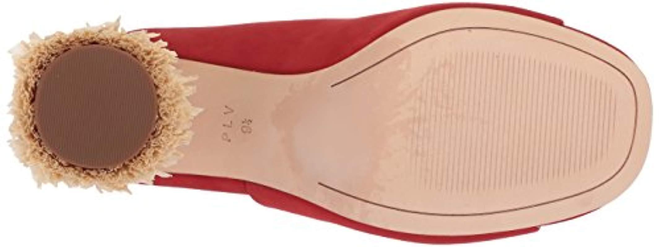 pour la victoire hettie tiered fringe tassel heel mule