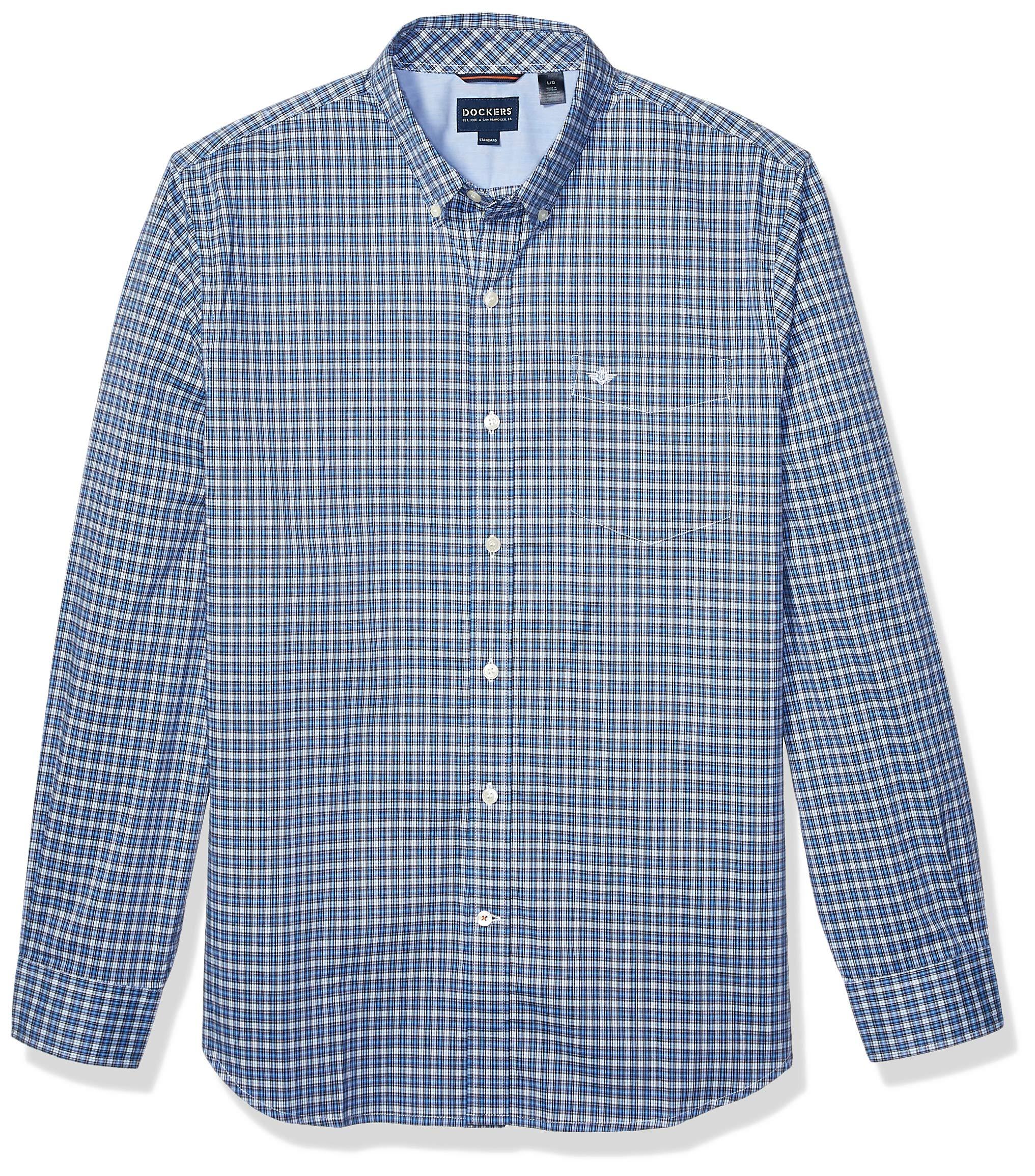 Dockers Long Sleeve Button Front Shirts in Blue for Men - Lyst