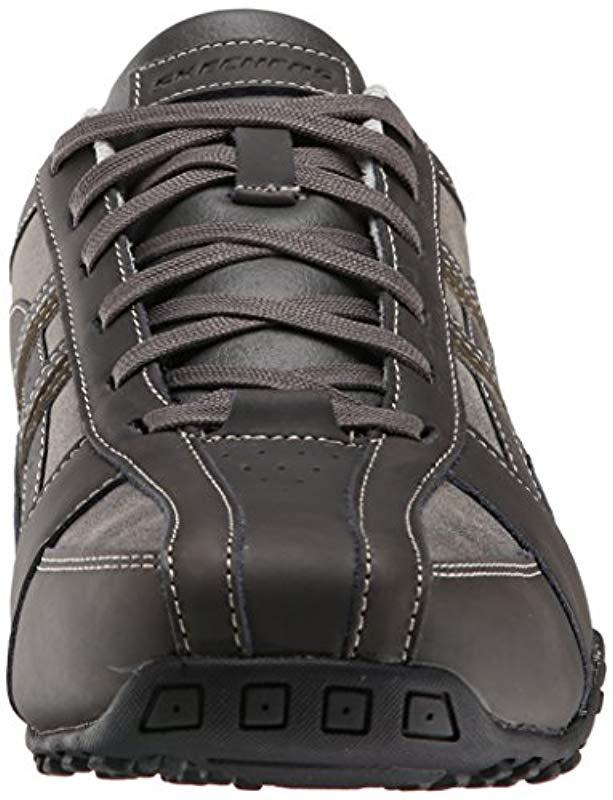 skechers men's citywalk malton oxford sneaker charcoal
