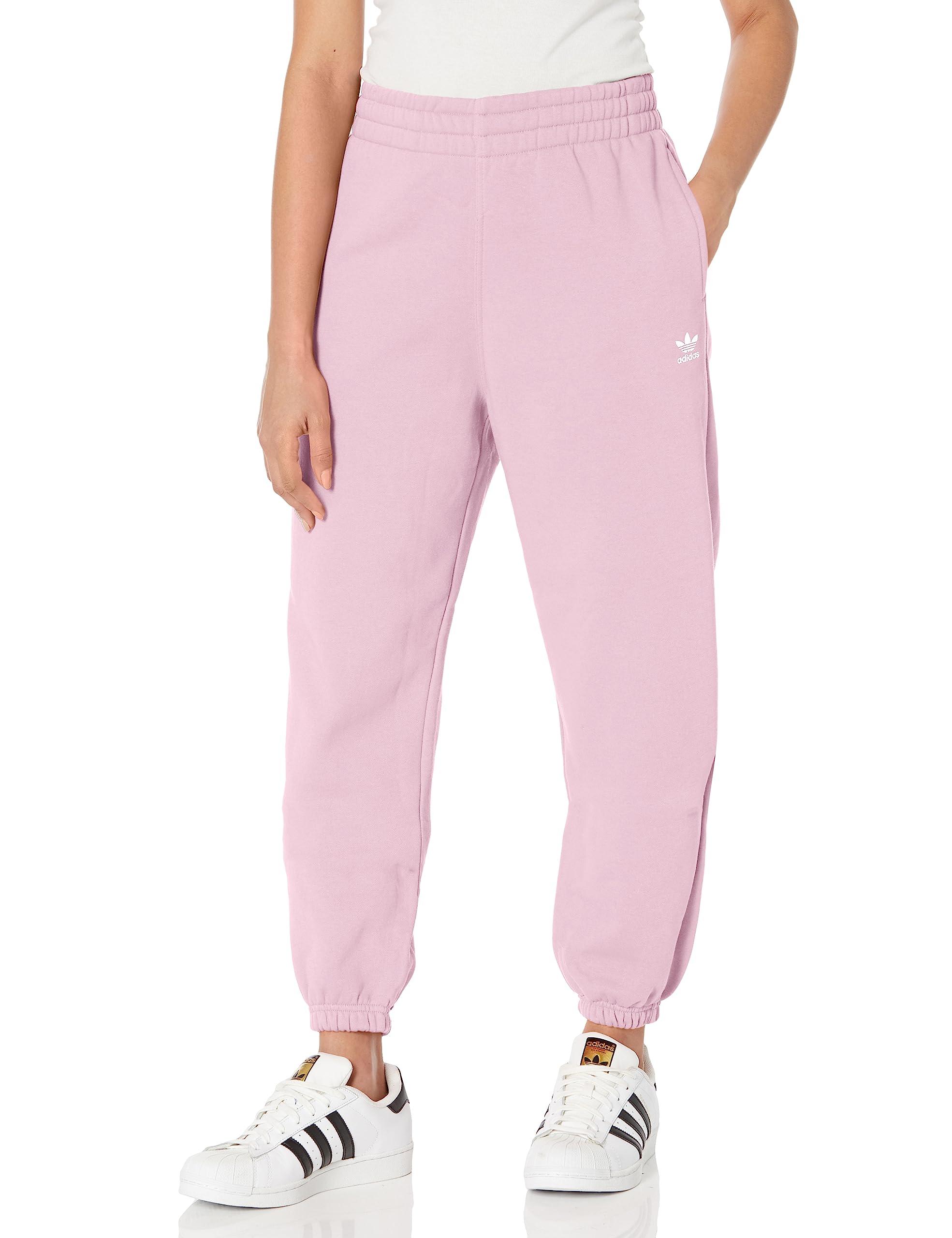 adidas Originals Essentials Fleece Joggers in Pink | Lyst