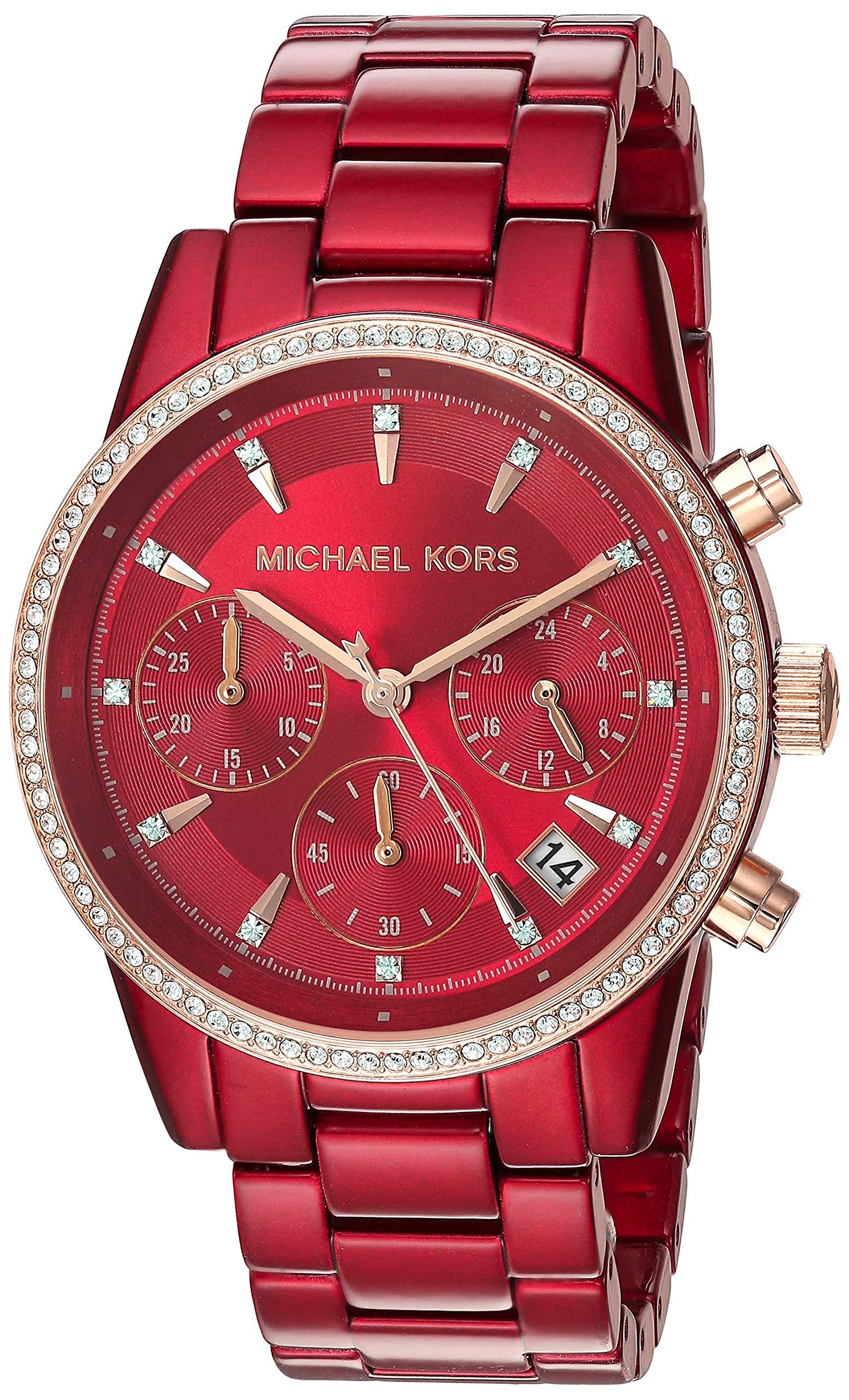 michael kors red watches