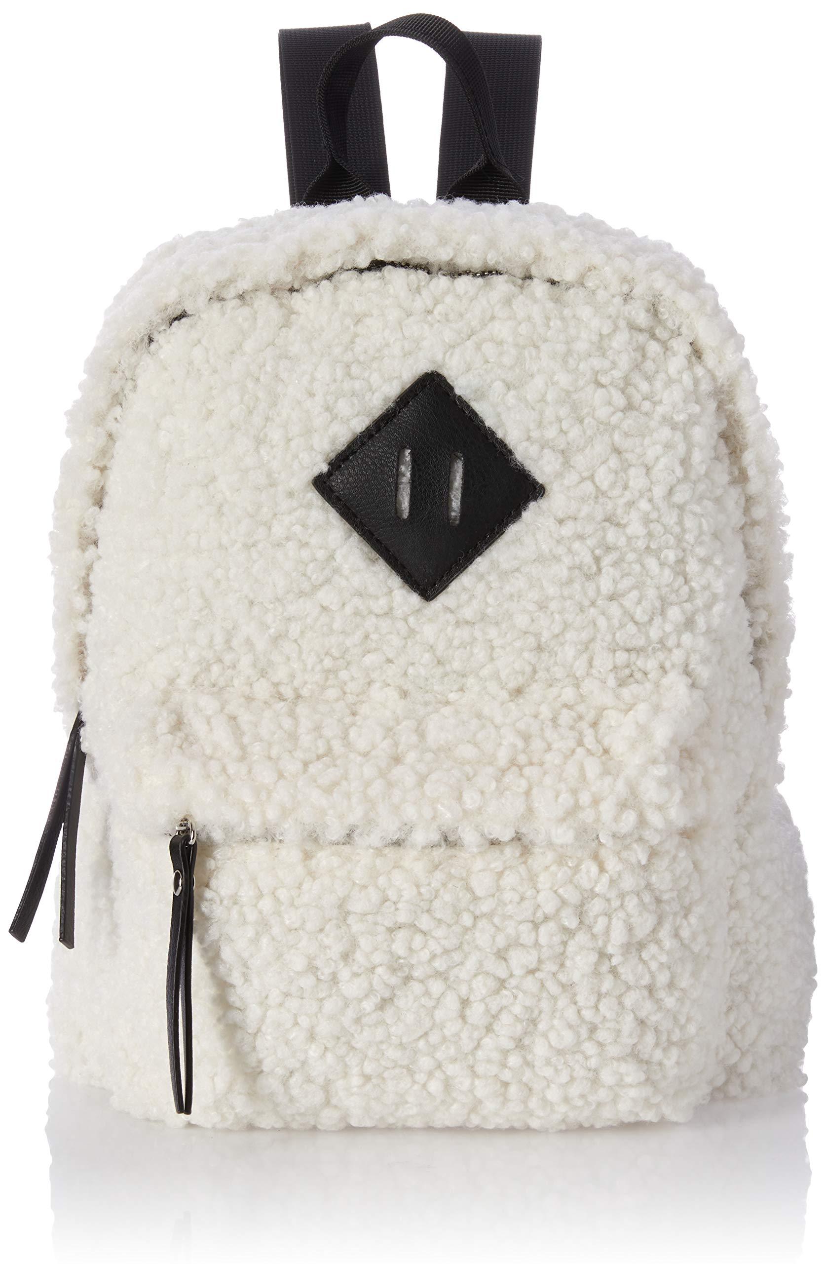 Madden Girl Faux Sherpa Backpack in White | Lyst