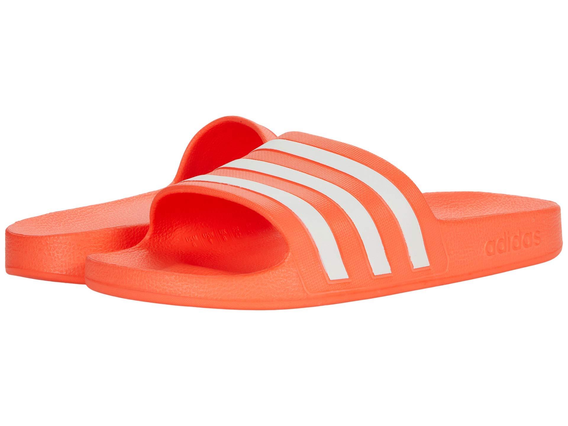 adidas Adilette Aqua Slides Sandal in Red | Lyst