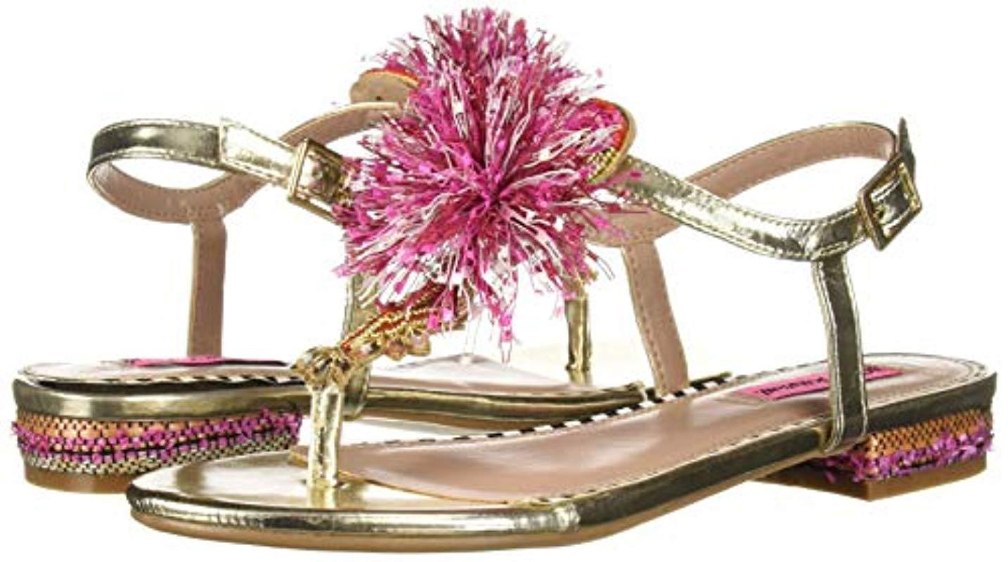 Betsey Johnson Pinky Sandal in Gold 