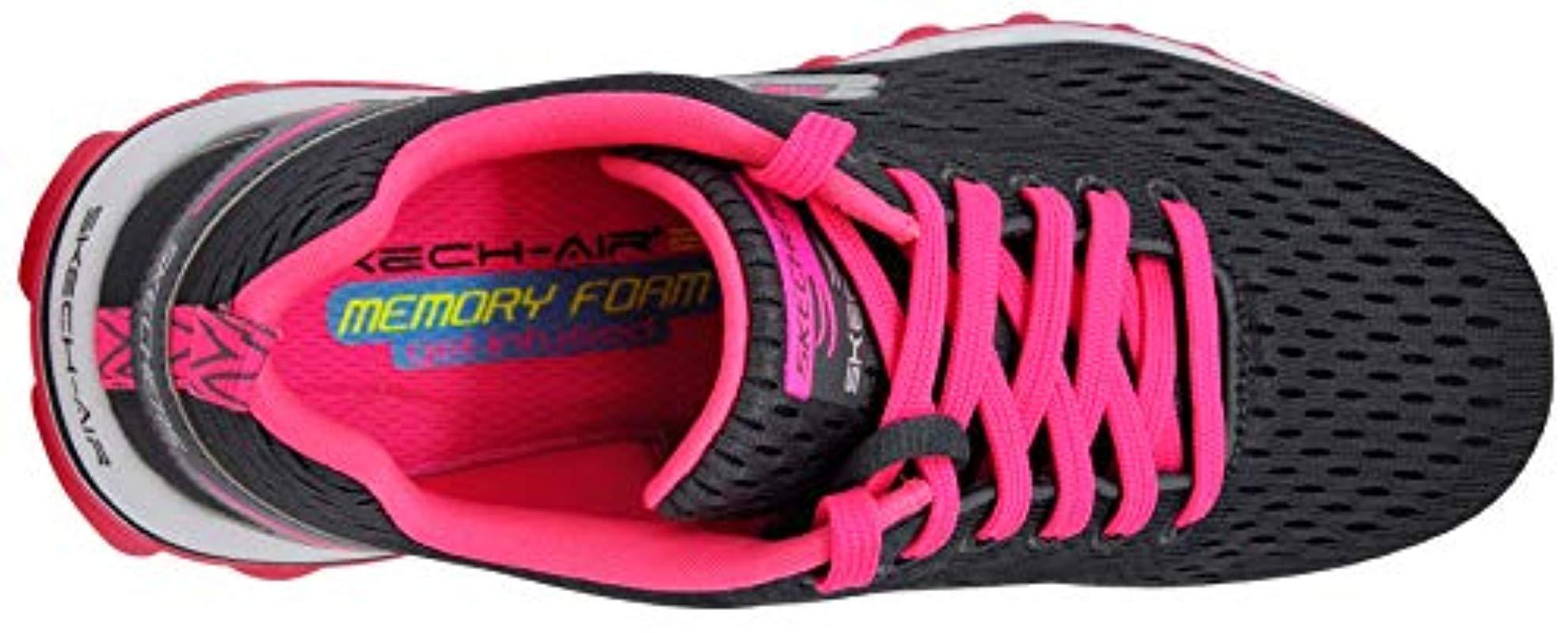 Skechers Rubber Sport Skech Air Run High Fashion Sneaker in Charcoal Pink (Pink) - Lyst