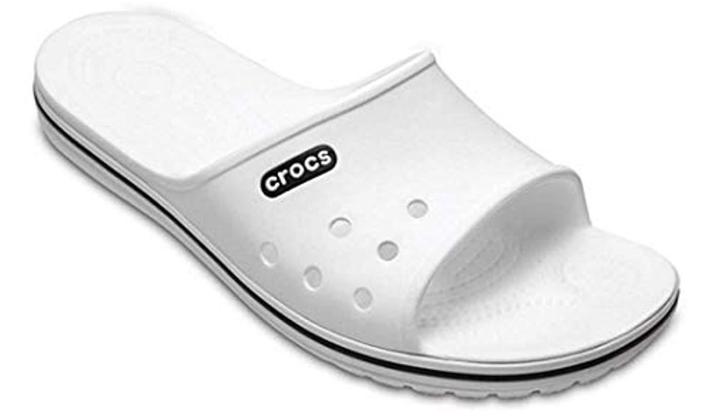 Crocs™ Unisex Adult Crocband 2 Slide Sandals in White/Black (White ...