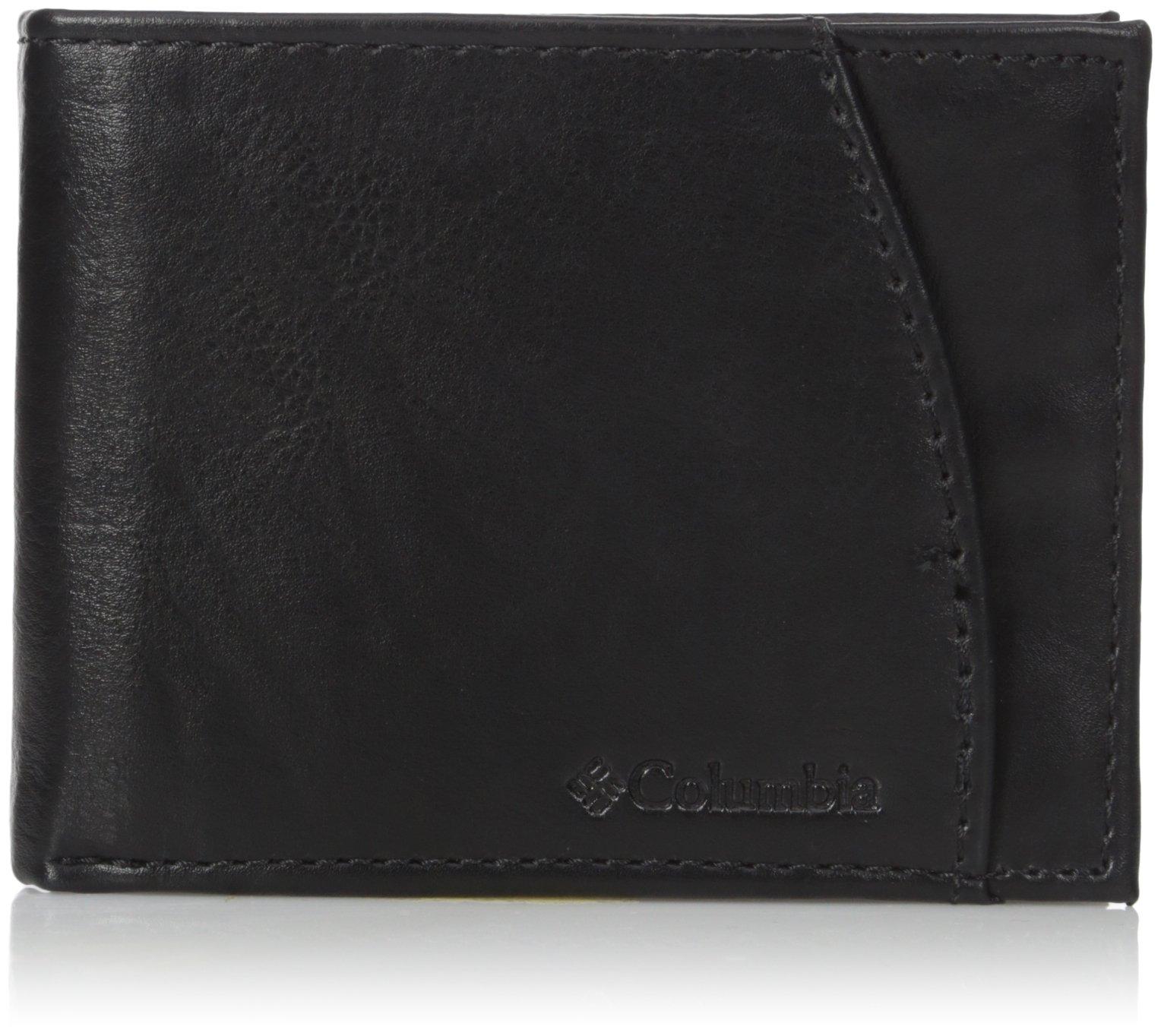Columbia Leather Extra Capacity Slimfold Wallet in Black for Men Save