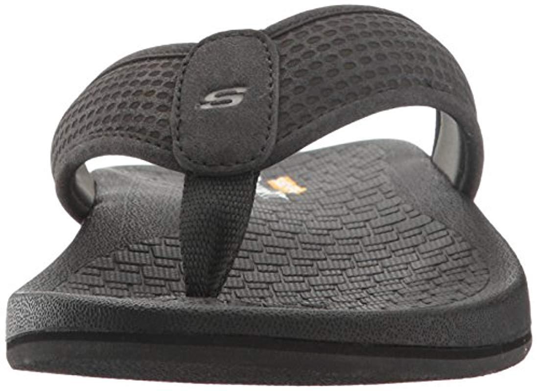 Skechers Pelem Emiro Flip Flop in Black for Men - Lyst