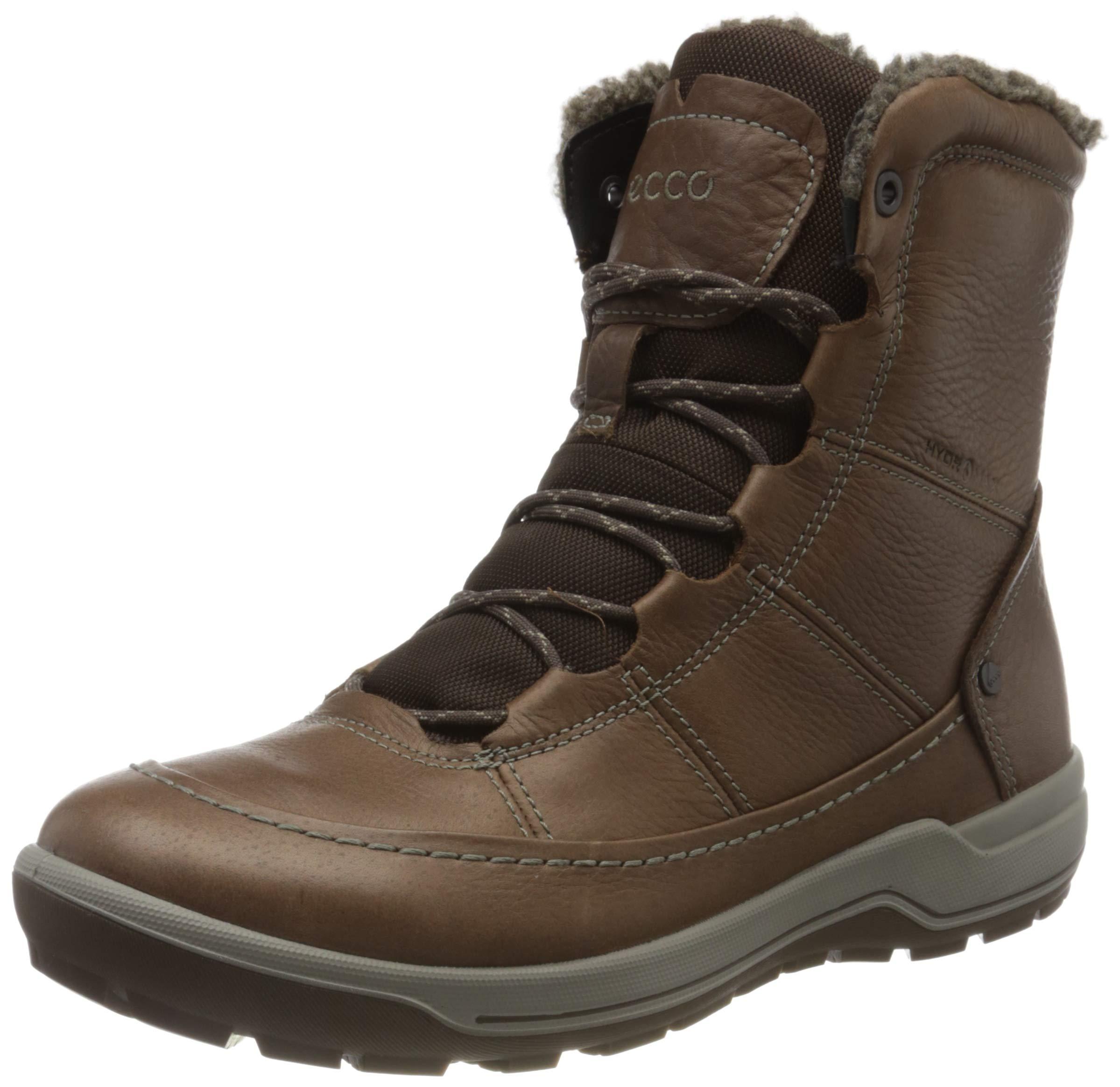 Ecco Leather Trace Lite Hydromax Mid Boot in Cocoa Brown Nubuck (Brown