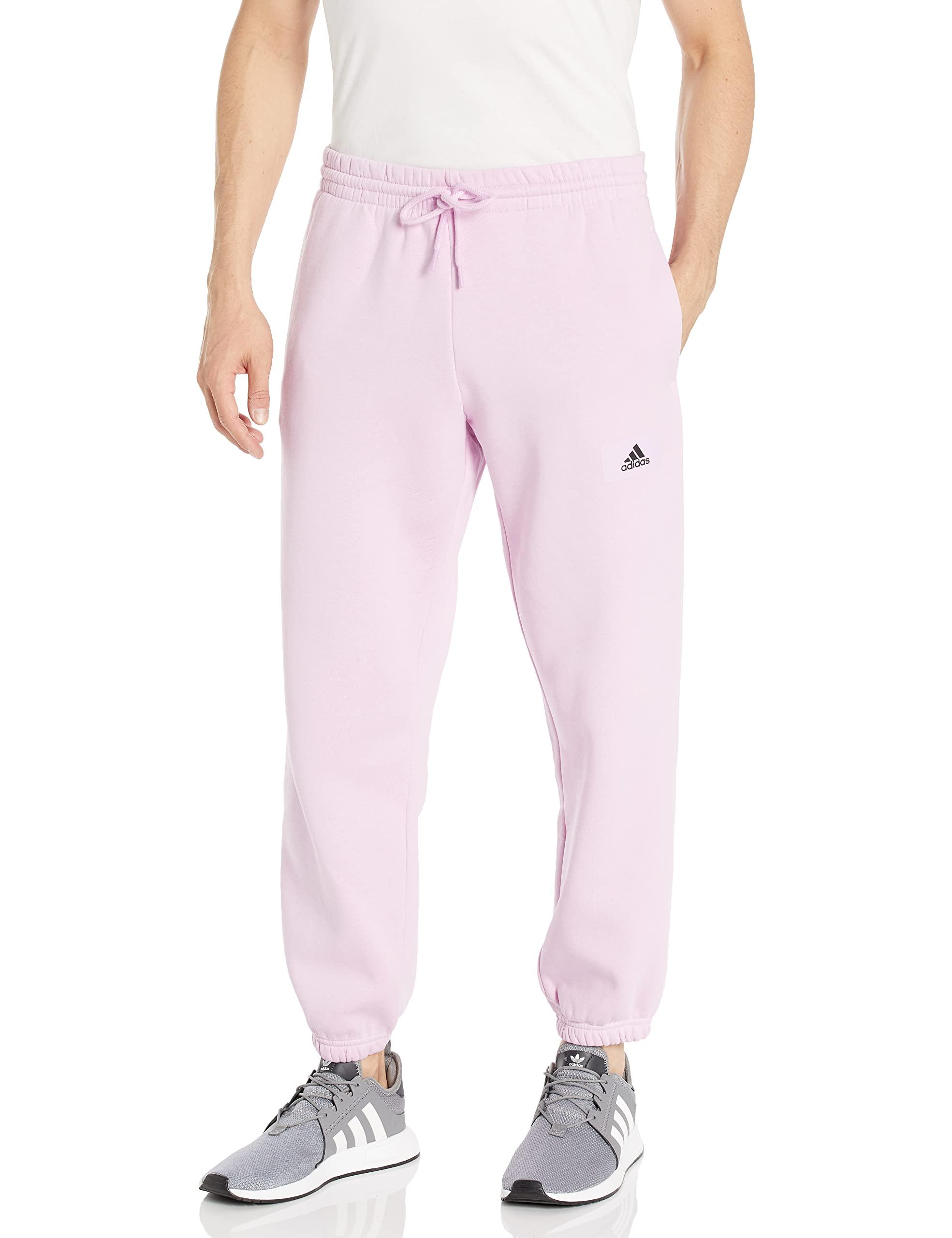 adidas Essentials Feelvivid Cotton Fleece Straight Leg Sweatpants in Pink  for Men | Lyst