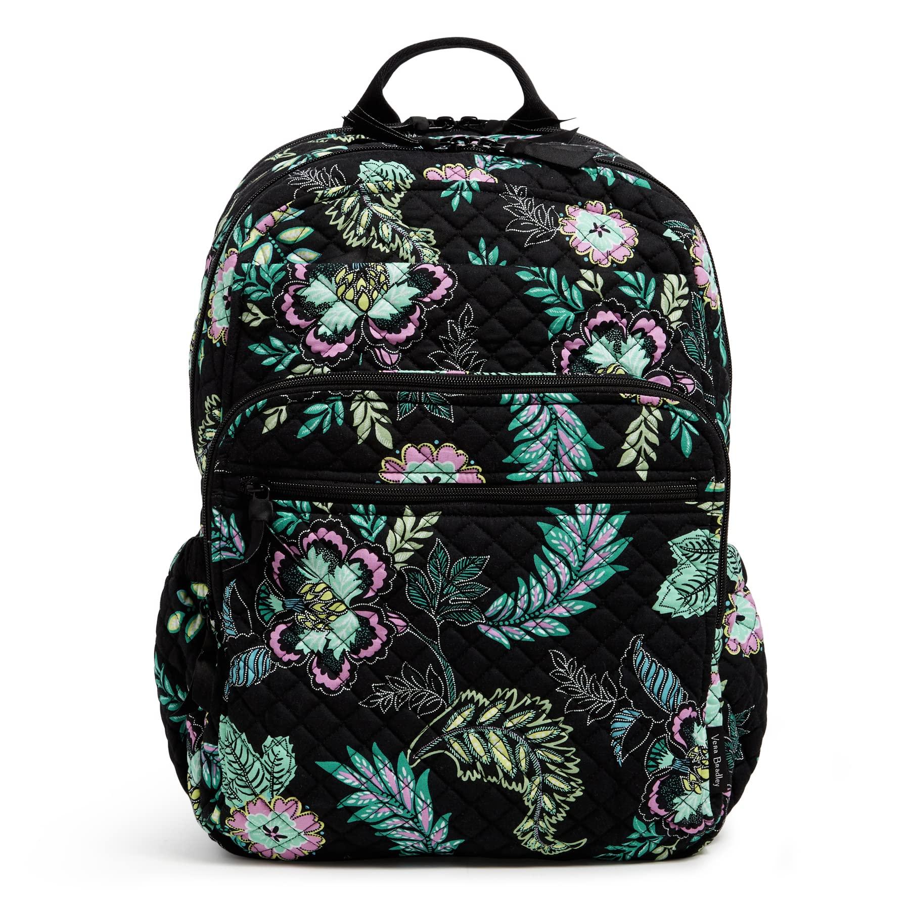 Vera Bradley Cotton Xl Campus Backpack in Black Lyst