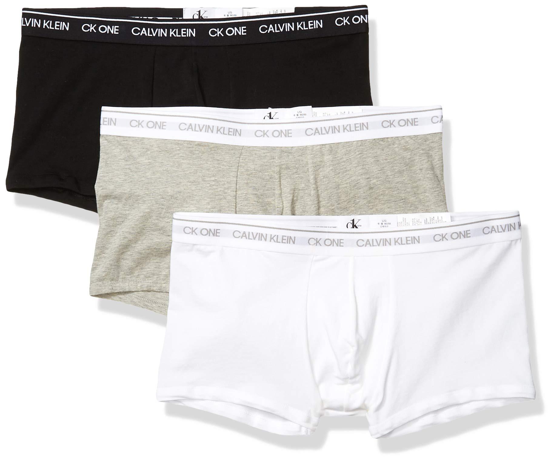 Calvin Klein Underwear Ck One Cotton Low Rise Trunks in Black/Grey  Heather/White (White) for Men - Lyst