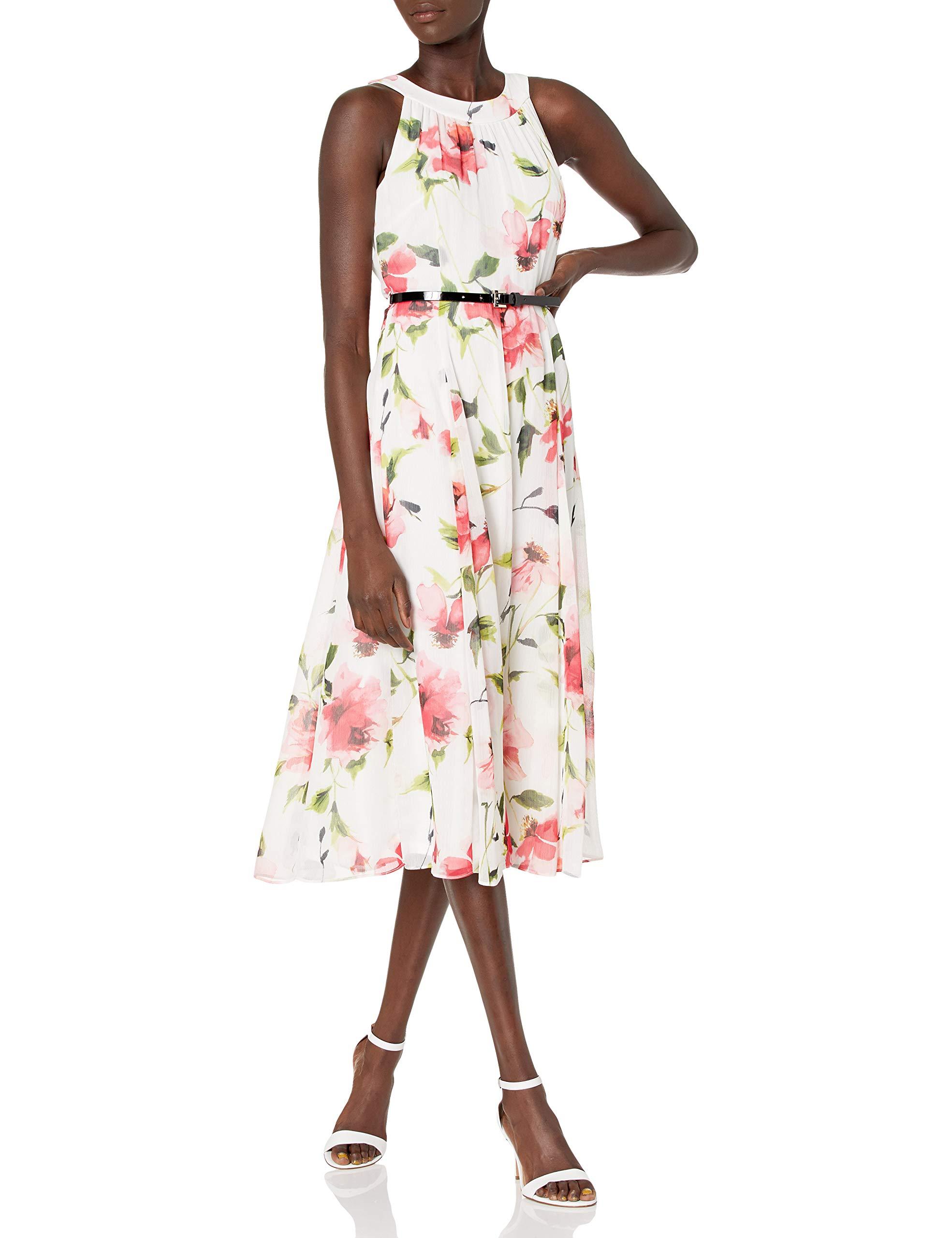 Tommy Hilfiger Chiffon Midi Dress Lyst