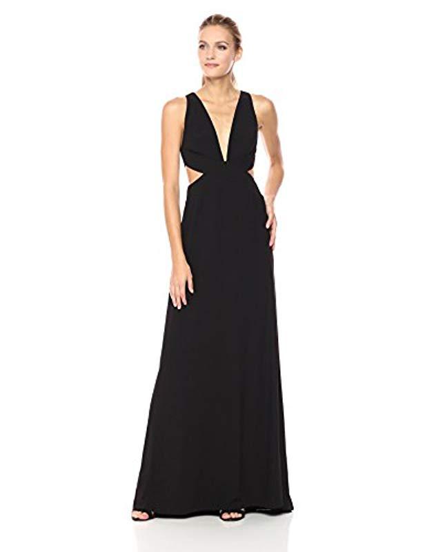 black deep v gown