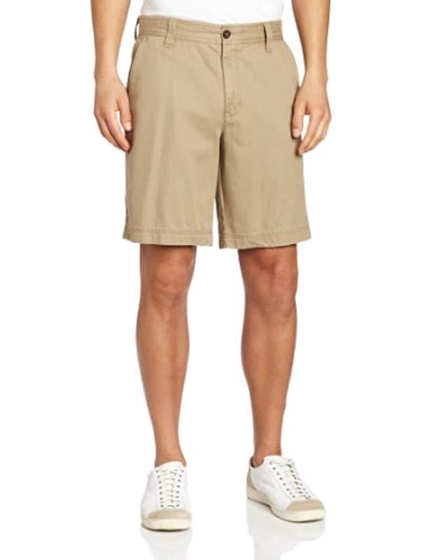 Izod Saltwater 10.5" Flat Front Chino Short in Natural for Men | Lyst