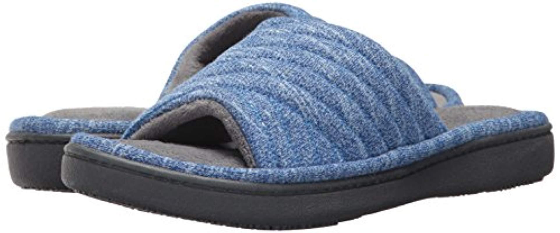 Isotoner Rubber Space Dyed Andrea Slide Slipper With Moisture Wicking