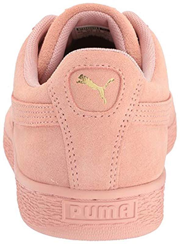 PUMA Suede Classic Sneaker Peach Bud Team in Pink for Men - Lyst