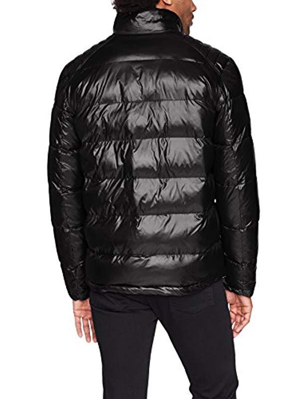 Guess Mens Mid-weight Puffer Jacket With Removable Hood Down Alternative  Coat in Black for Men | Lyst