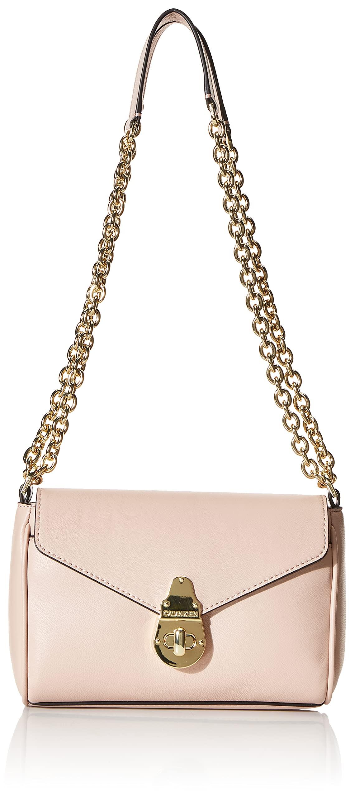 Calvin Klein Soft Lock Lamb Leather Small Convertible Crossbody Shoulder Bag  in Pale Rose (Natural) - Save 38% | Lyst