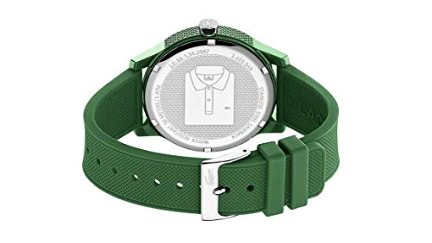 Lacoste 12.12 Green Silicone Strap Watch for Men - Save 14% - Lyst
