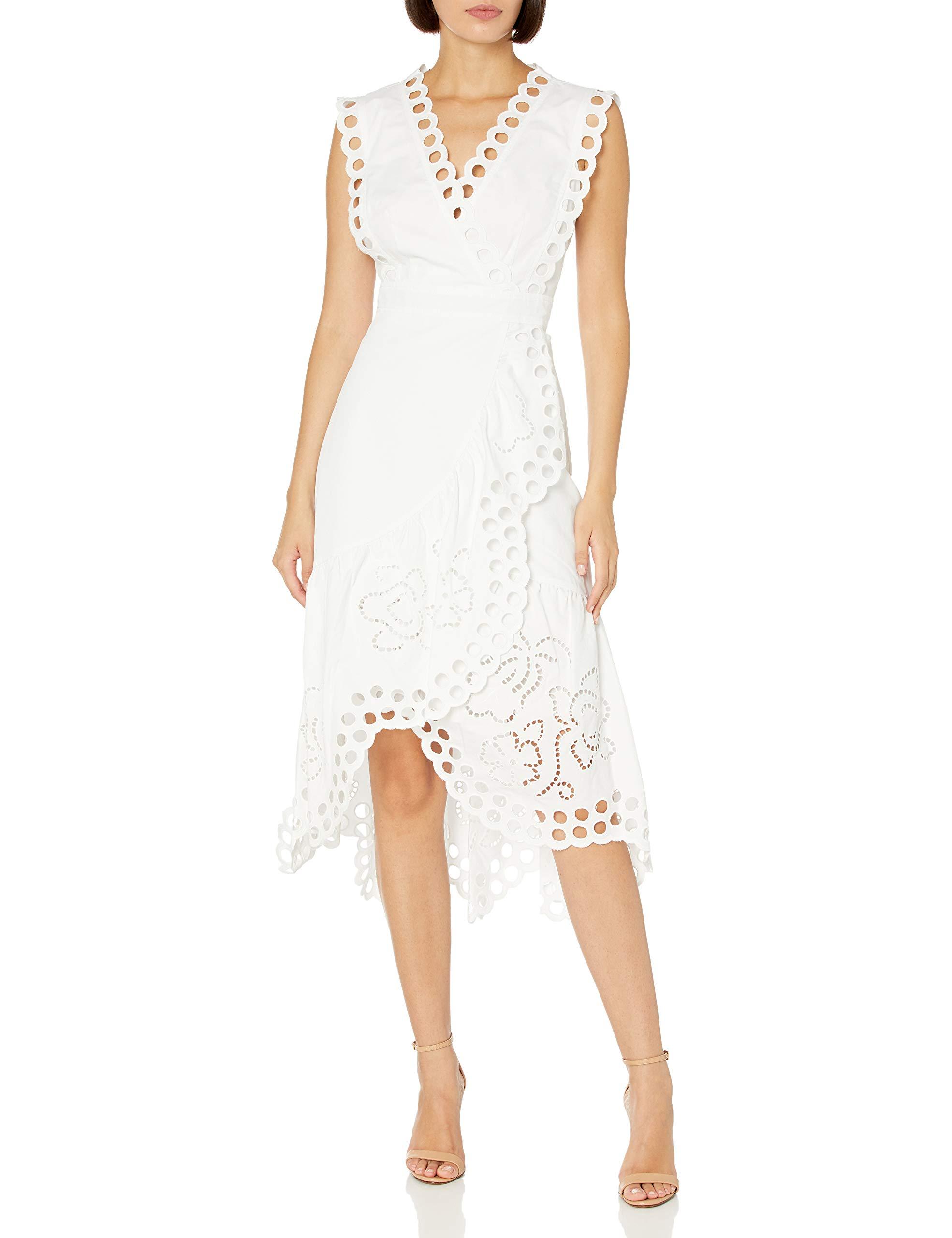 eyelet wrap dress