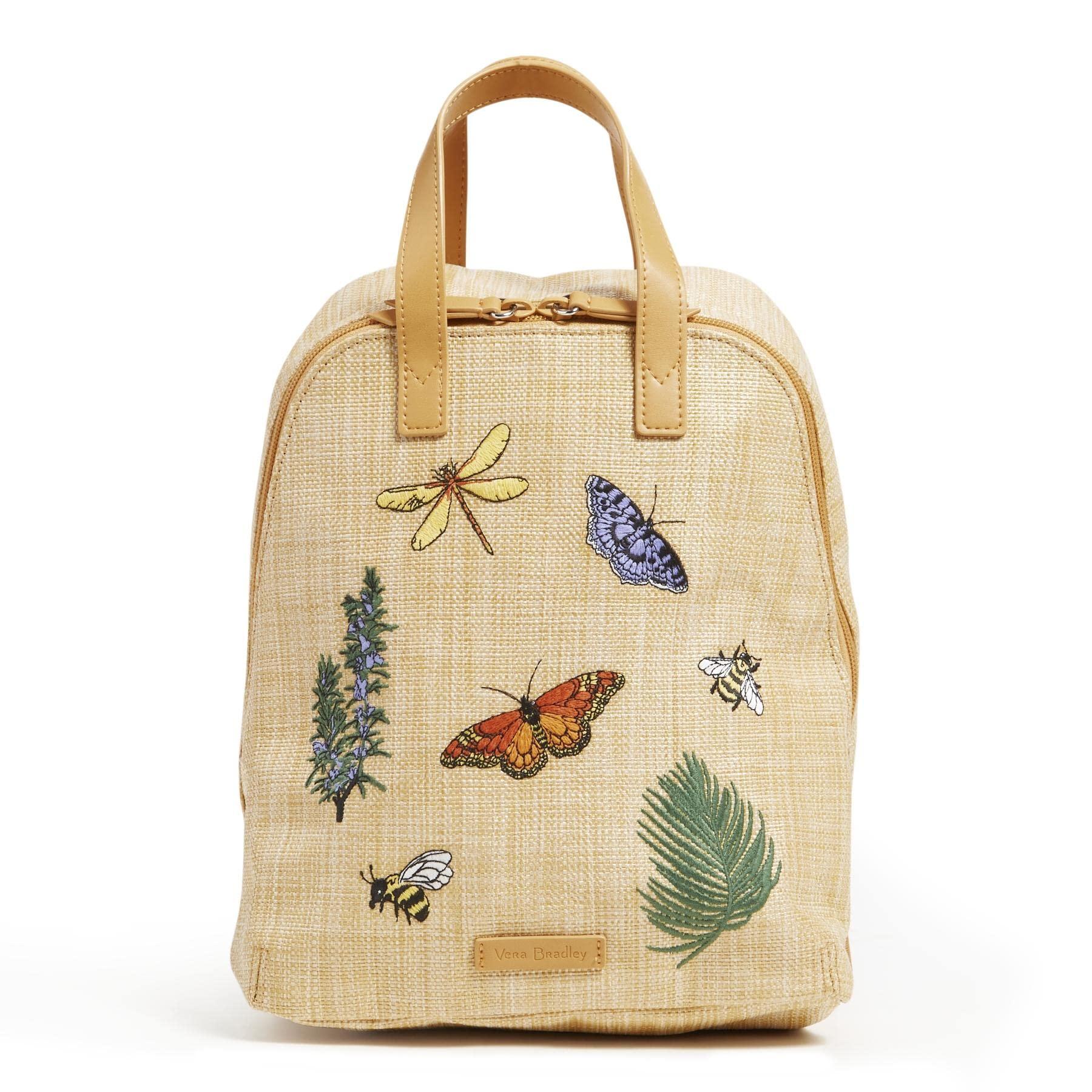 Vera Bradley Straw Mini Beach Totepack Backpack in Metallic Lyst