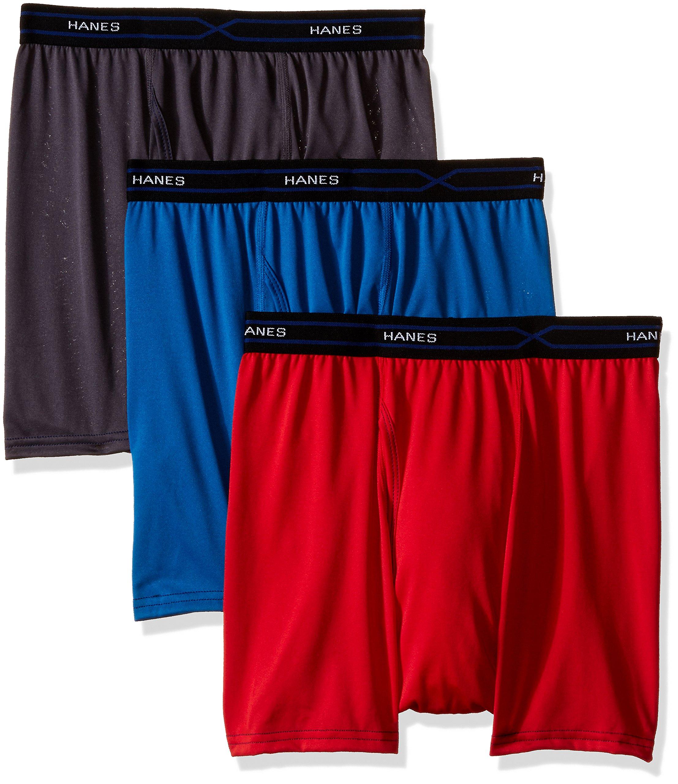 Hanes 3pack Xtemp Performance Cool Short Leg Boxer Brief for Men