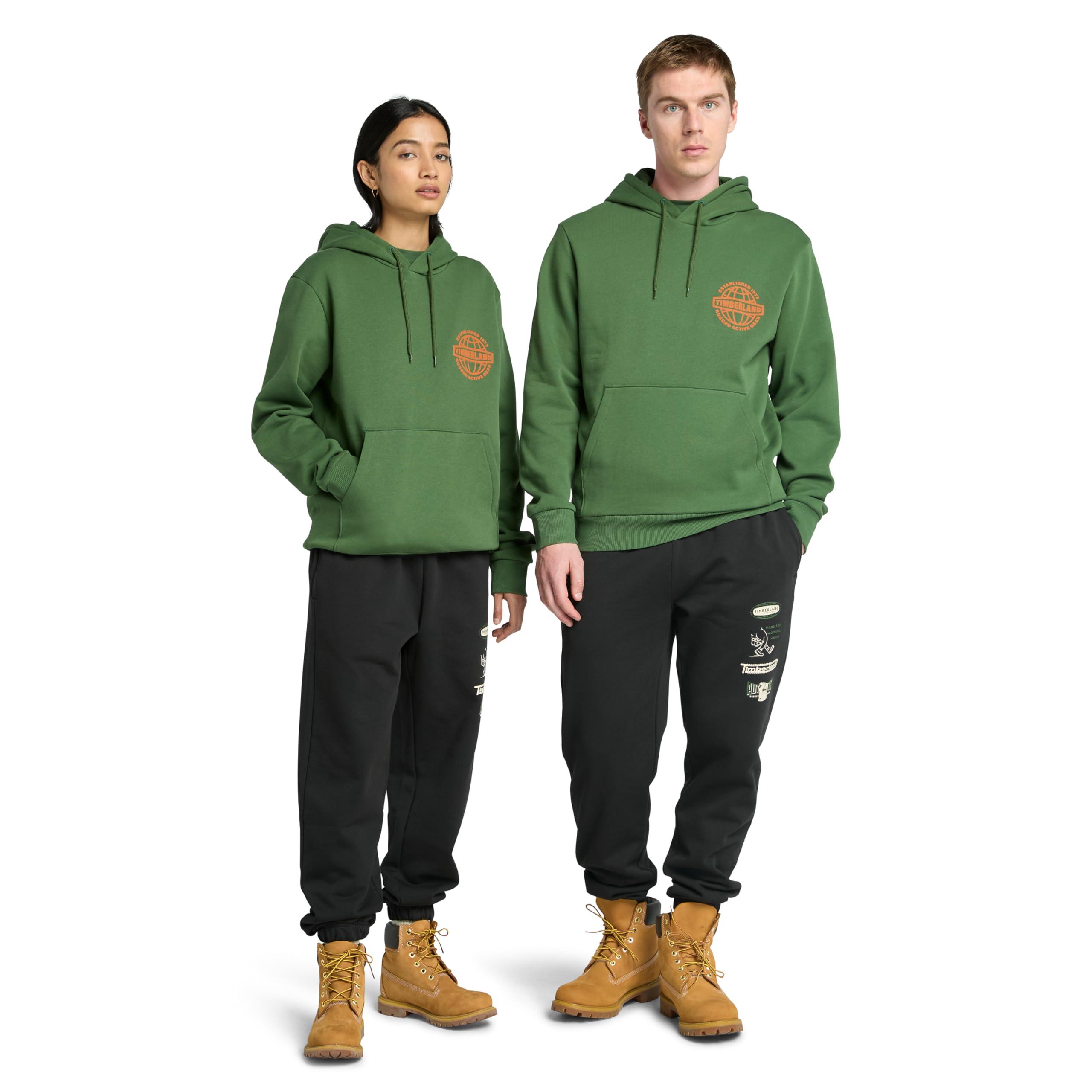 【Timberland】 Made For Working Graphic Hoodie ★ Timberland Made For Working Graphic Hoodie in Green for Men