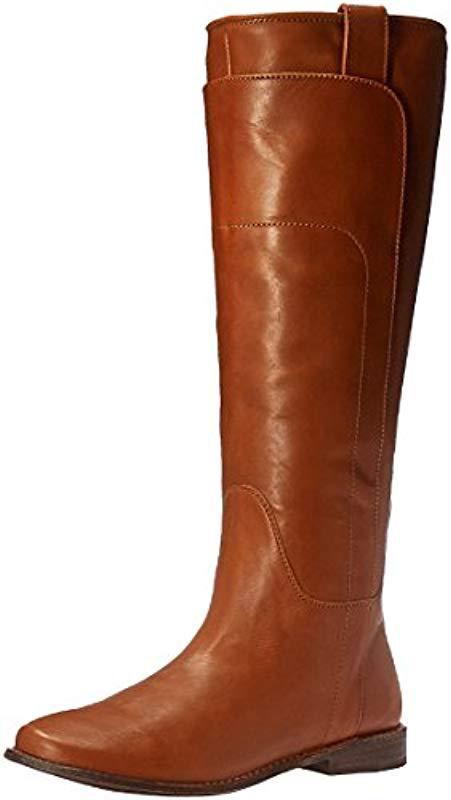 frye paige tall riding boot cognac