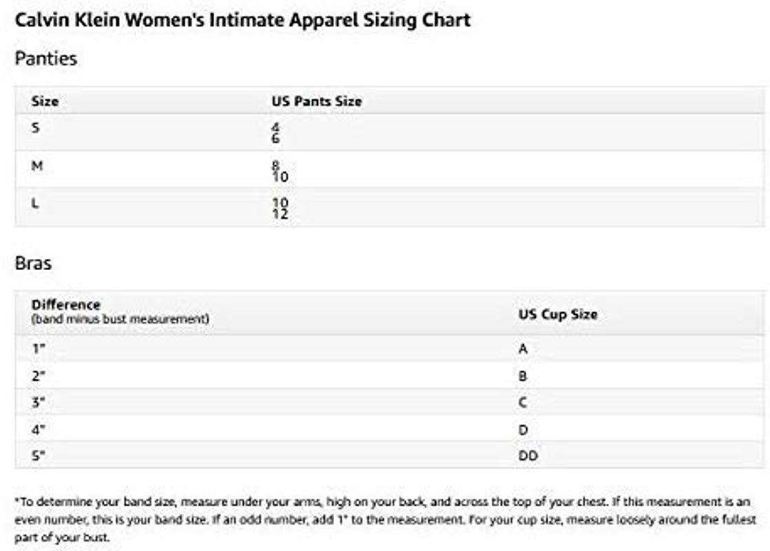 Calvin Klein Boxers Size Chart