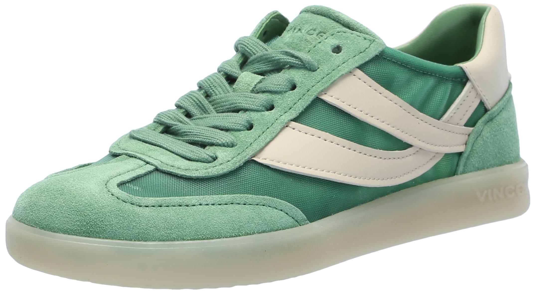 Vince S Oasis-w Lace Up Fashion Sneaker Apple Mint Mesh Suede