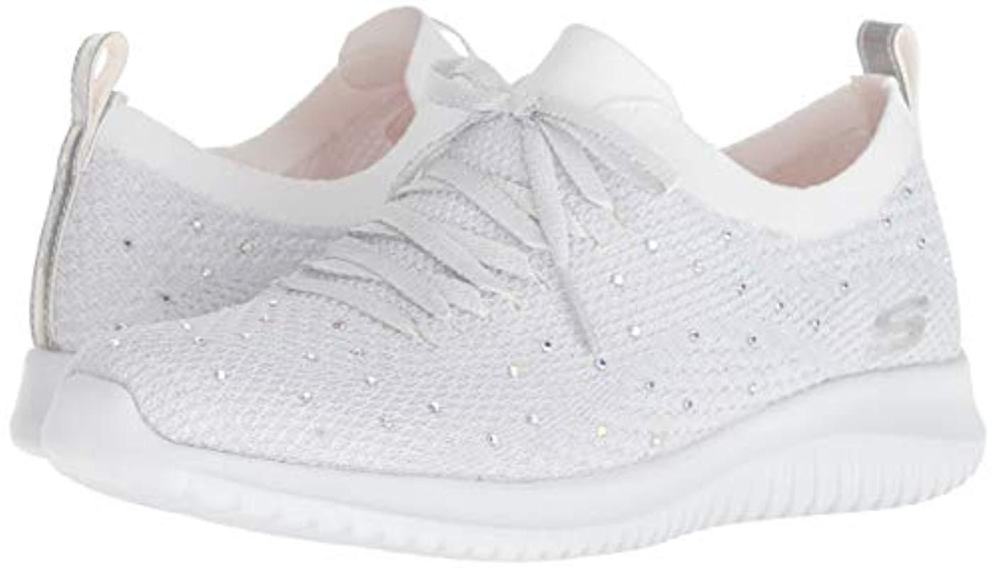 Skechers 's Flex-strolling Out Trainers in White/Silver (White) - Save 39% - Lyst