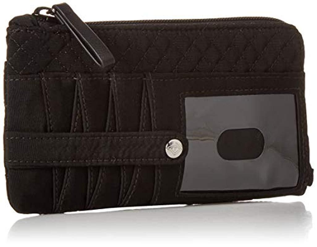 Vera Bradley Iconic Rfid Ultimate Card Case, Microfiber in Black Lyst