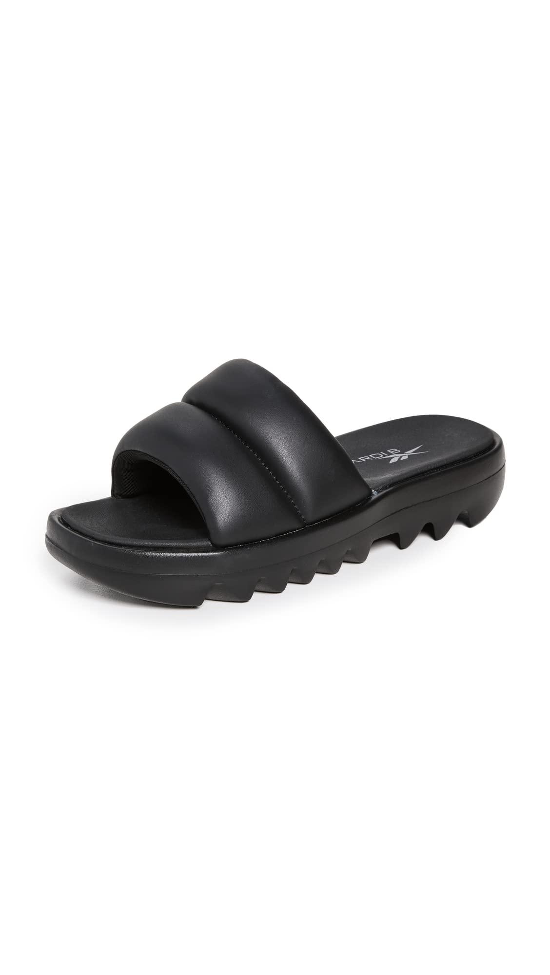 Reebok Cardi B Slide Sandal In Black | Lyst