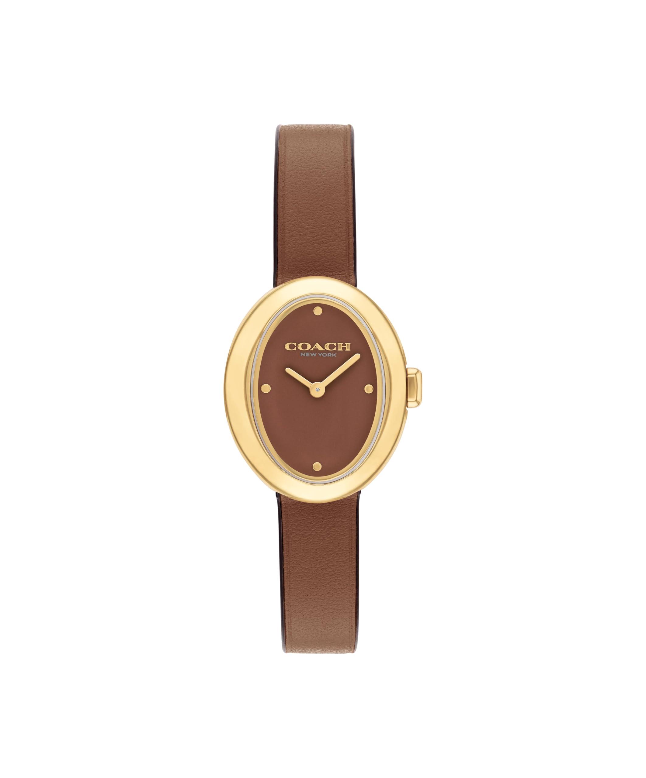 COACH 2h Quartz Watch Calfskin Leather Strap Water Resistant Up To 3atm 30 Meters Gift For Her Modern Design Perfect For in White Lyst
