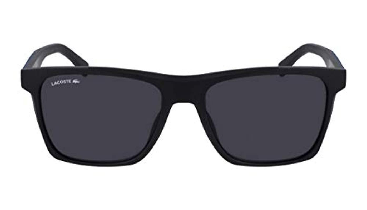 Lacoste Rubber L900s L900s-001 Rectangular Sunglasses, Black Matte, 56.02  Mm for Men - Lyst