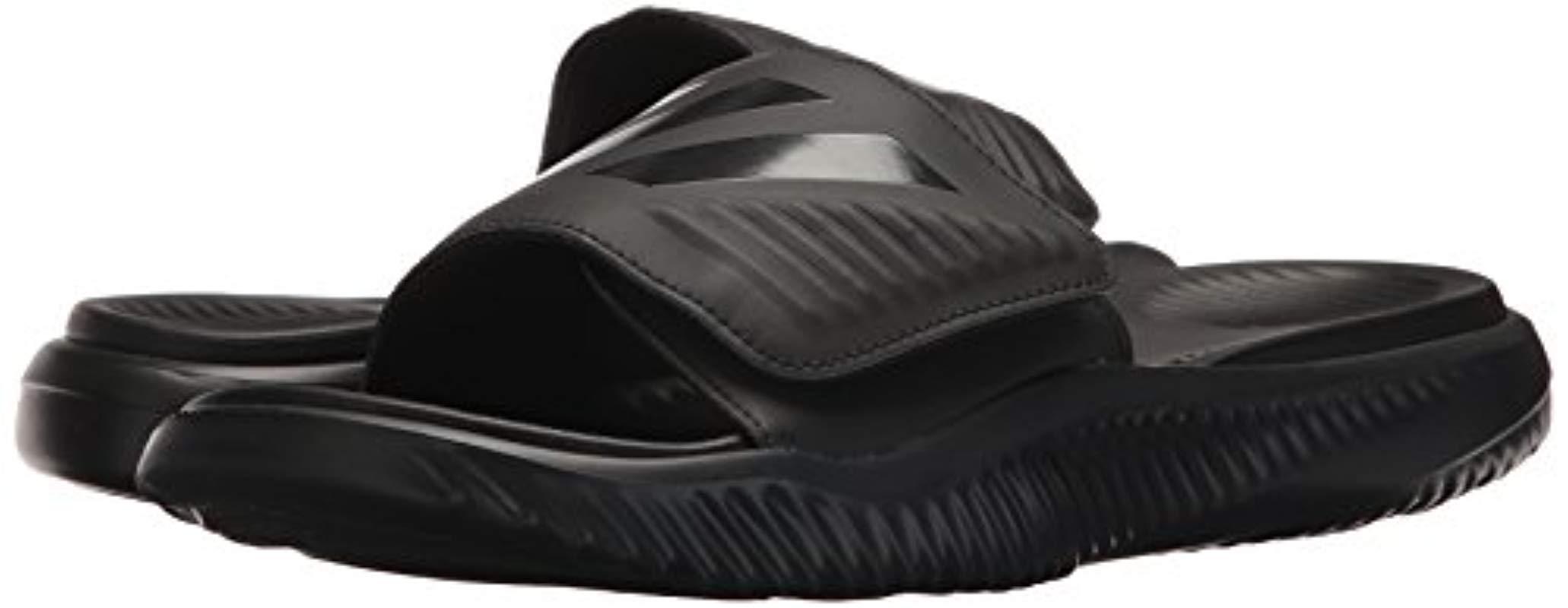 adidas Synthetic Alphabounce Slide Sport Sandal, Black/black/black, 12