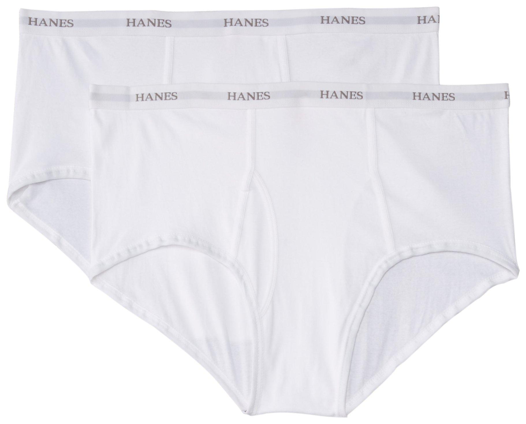 Hanes Cotton Men's Big Briefs Sizes (pack Of 4), White, 4xlarge for