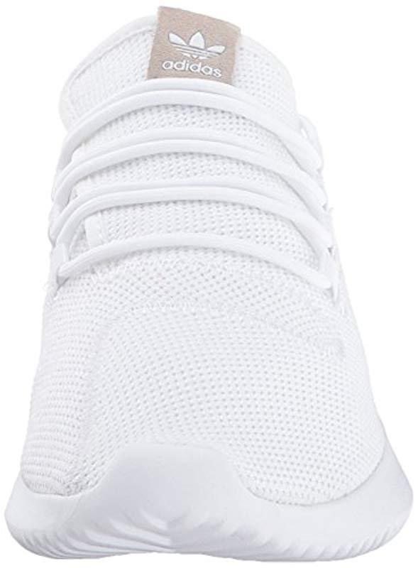 adidas Originals Rubber Tubular Shadow Running Shoe in White/Black/White ( White) for Men | Lyst