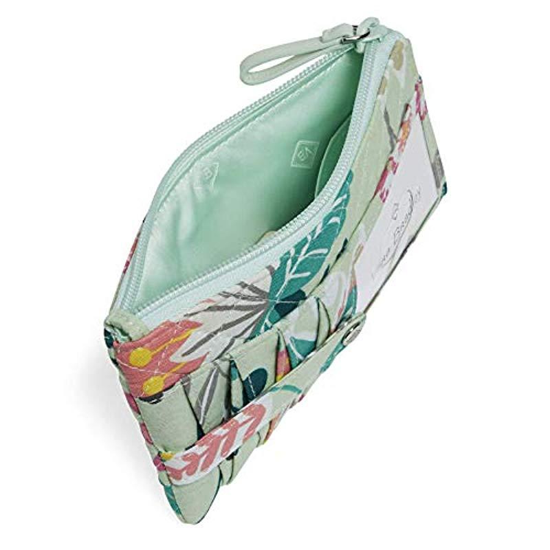 Vera Bradley Iconic Rfid Ultimate Card Case, Signature Cotton in Mint