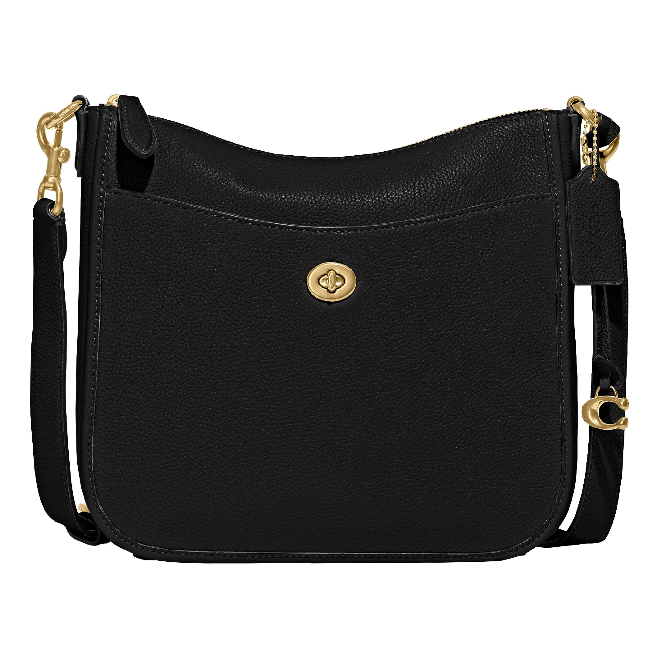 COACH Polished Pebble Leather Chaise Crossbody Black One Size Lyst