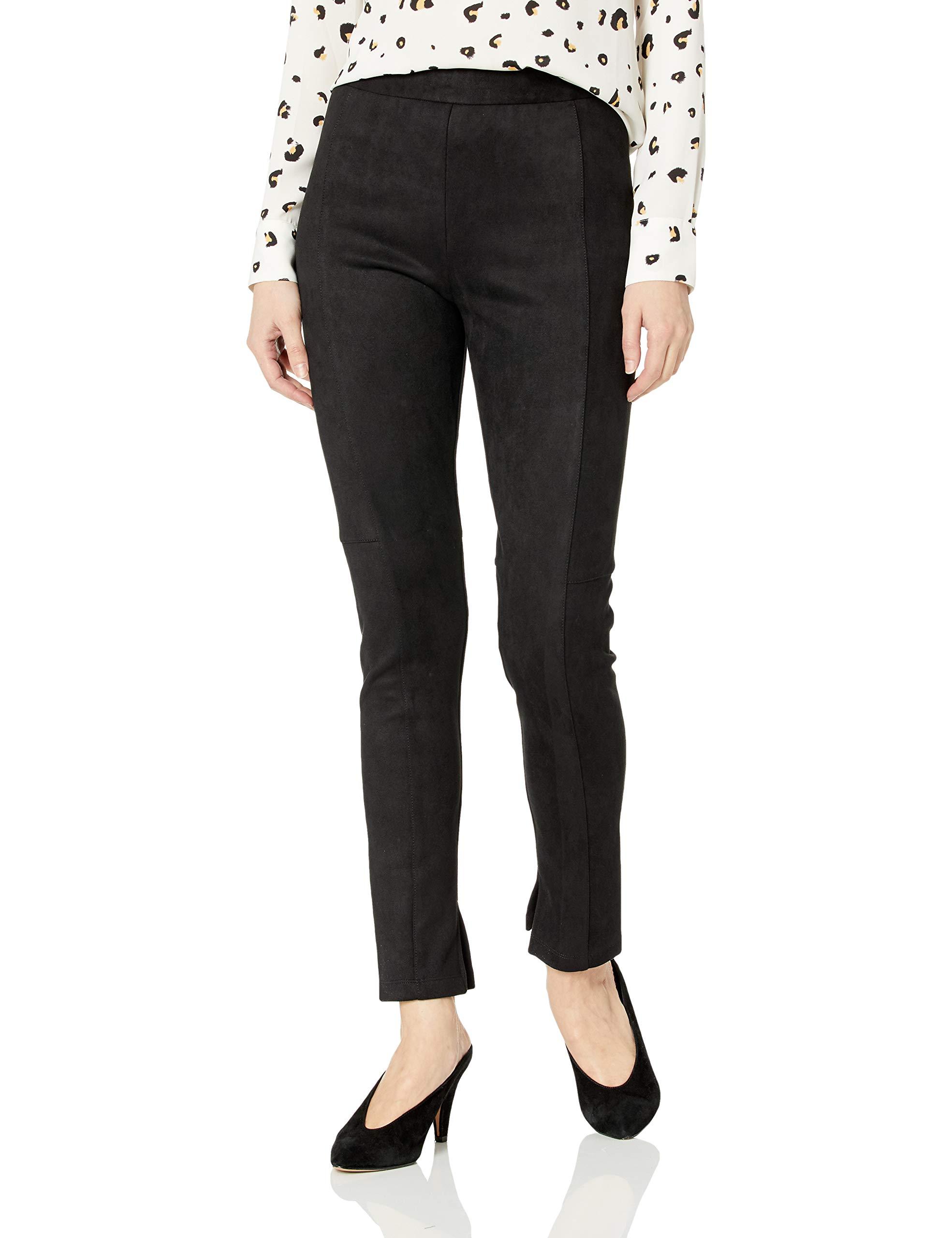 BCBGMAXAZRIA Prescott Faux-suede Leggings in Black - Lyst