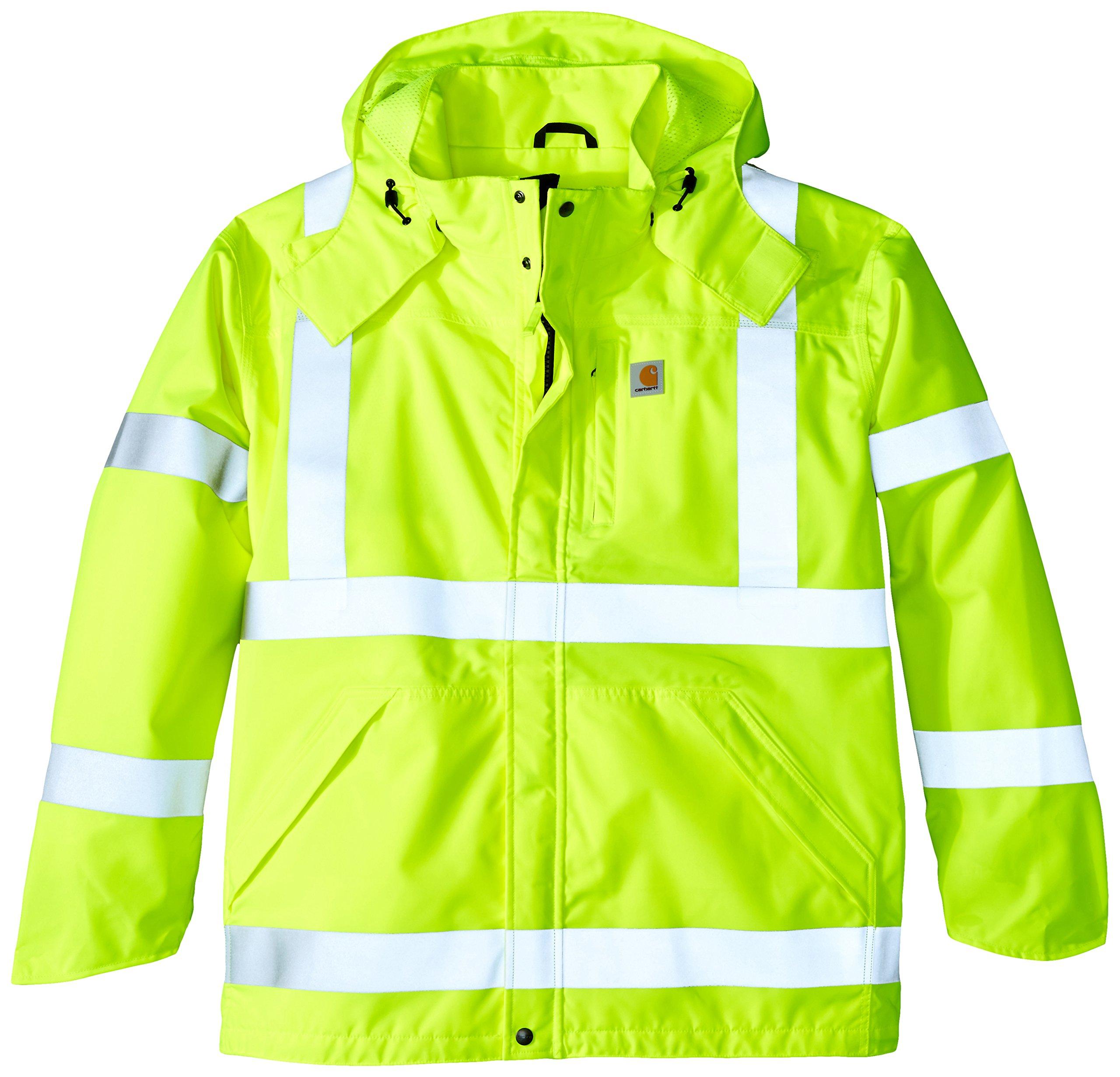 Carhartt Synthetic Big & Tall High Visibility Class 3 Waterproof Jacket ...