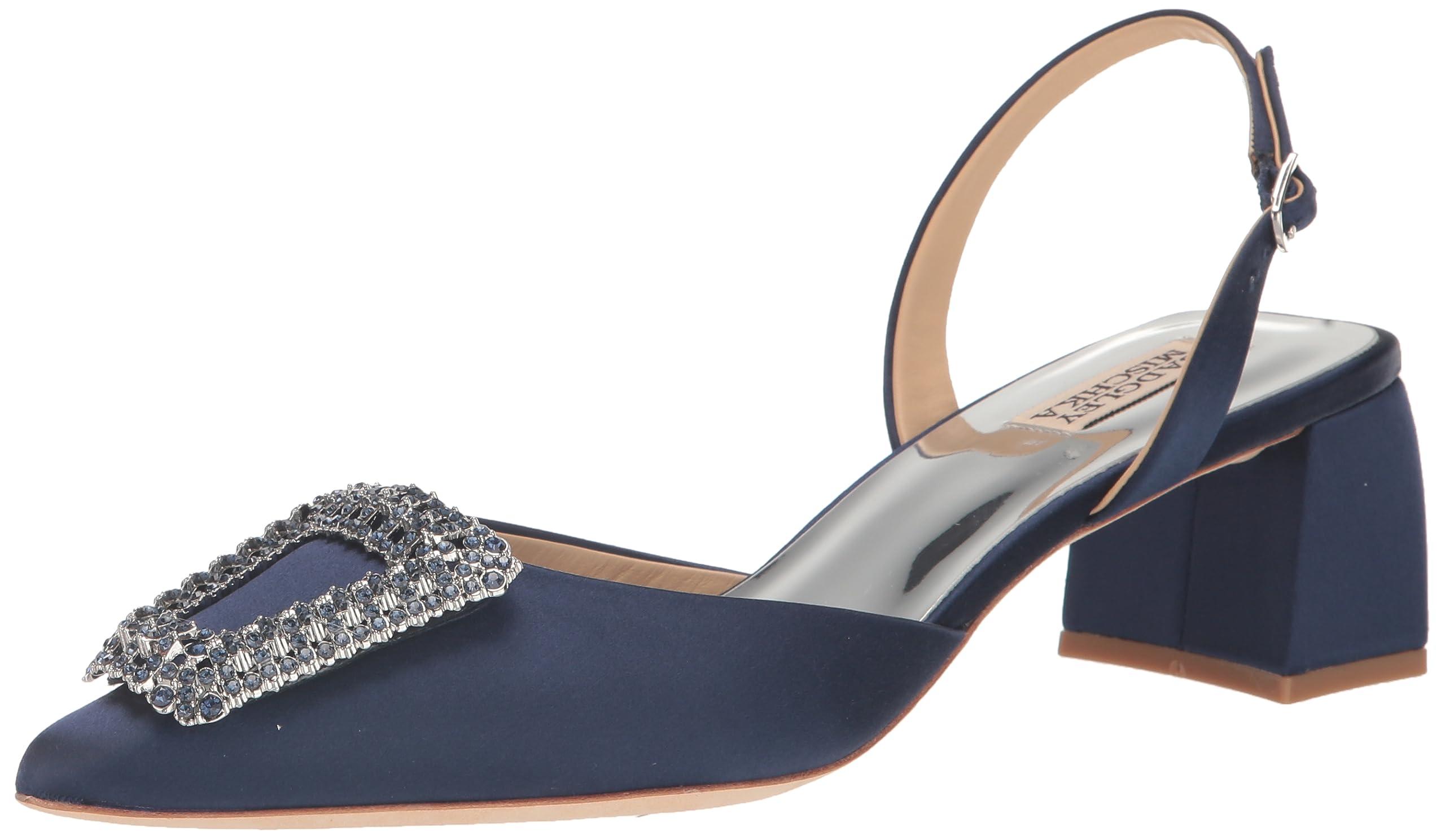badgley mischka blue pumps