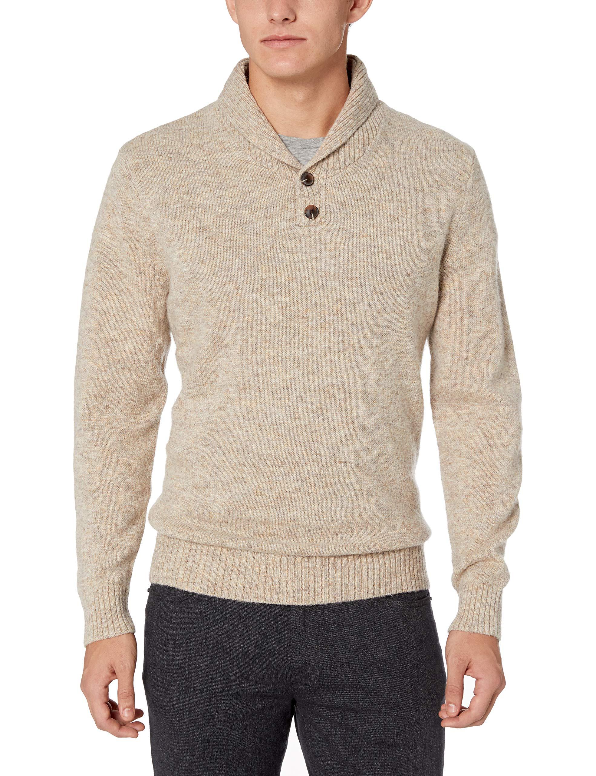 Pendleton Wool Shetland Shawl Collar Pullover Sweater in Gray for Men ...