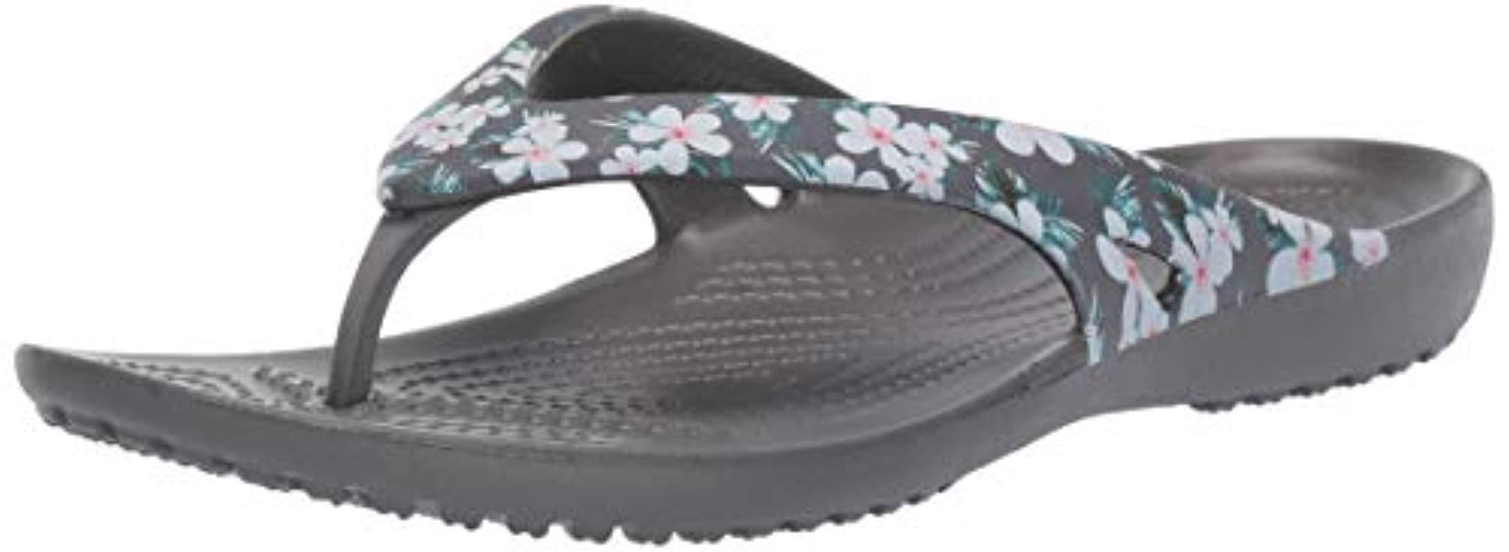 crocs floral flip flop