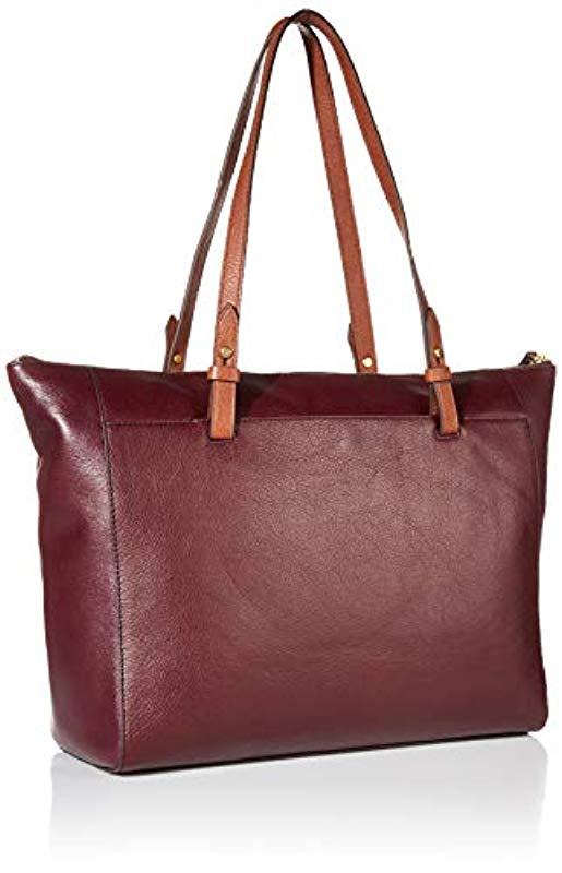 fossil rachel tote fig
